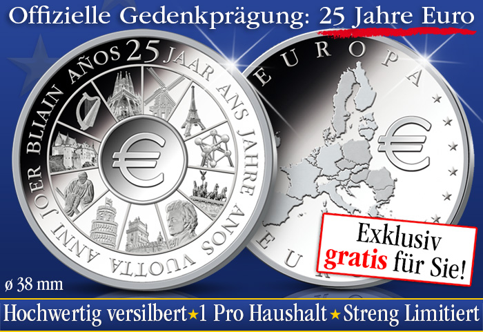 Bestellen Sie Ihre kostenlose Gedenkprägung